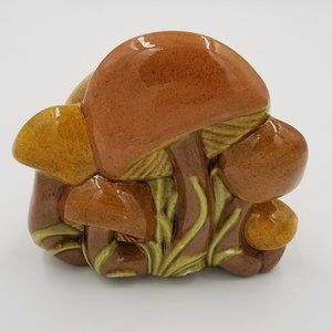 1970's Vintage Arnel's? Hand Painted Ceramic Mushroom Napkin Holder